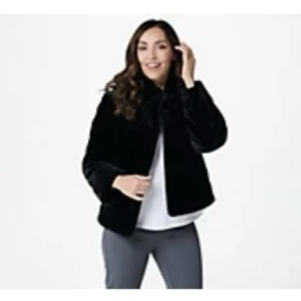 Women’s Dennis Basso faux fur jacket, XL